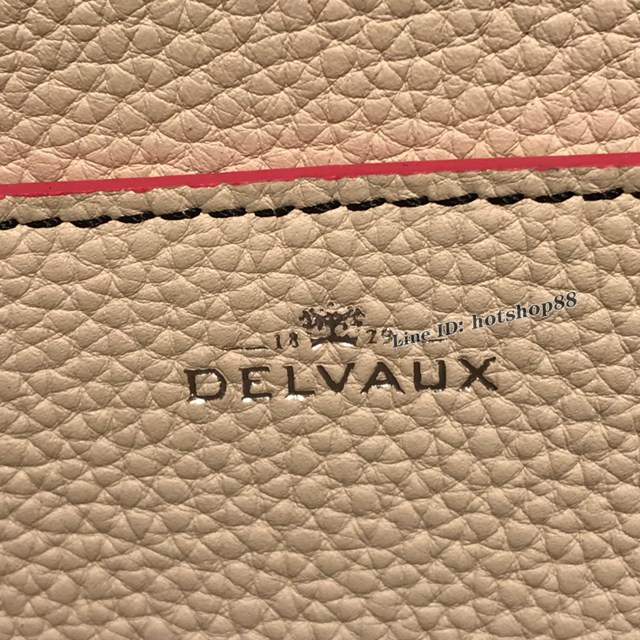 Delvaux德爾沃專櫃水桶系列標誌性“D”字Pin小牛皮托特包手提圓筒包 bxs1201